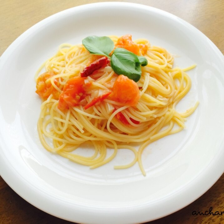 フレッシュトマトのオイルパスタ レシピ 作り方 By なーちゃんまま 楽天レシピ